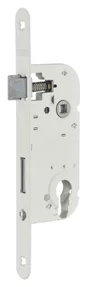 Serrure encastrée THIRARD, à cylindre, axe 40 mm, blanc