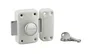 Verrou apache bouton/cylindre, 40 mm, blanc