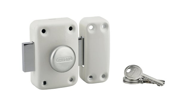 Verrou de sécurité apache bout/cylindre 45 mm blanc