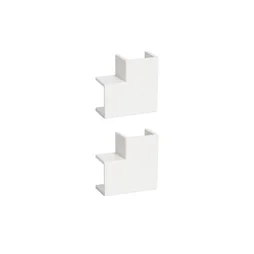 Angles plat pour Goulotte 10 x 10 mm blanc lot de 2 tehalit