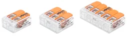 Lot de 20 bornes WAGO levier 2-3-5fils 4mm²
