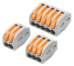 Lot de 20 bornes WAGO levier 2-3-5 fils 4mm²