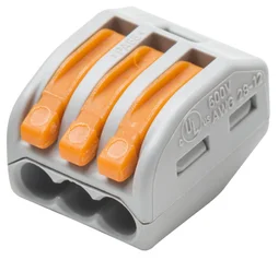 Lot de 50 bornes WAGO levier 3 fils 4mm²