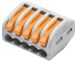 Lot de 40 bornes WAGO levier 5 fils 4mm²