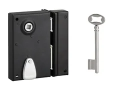 Serrure en applique THIRARD, 70 x 110mm, à poignée, vertical, ouverture à droite