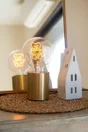 Ampoule led à filament décorative, globe 125mm E27, 10lm = 1W, blanc chaud, love cuivre