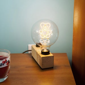 Ampoule led à filament décorative, globe 125mm E27, 60lm = 35W, blanc chaud, ours transparent