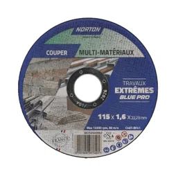 Disque à tronçonner tous matériaux NORTON 115x1,6