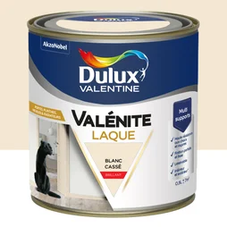 Peinture boiserie blanc casse brillant DULUX VALENTINE Valenite 0.5l
