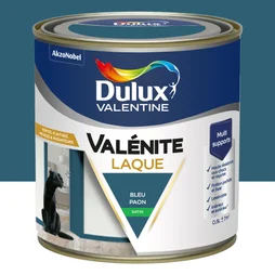 Peinture boiserie bleu paon satin DULUX VALENTINE Valenite 0.5l