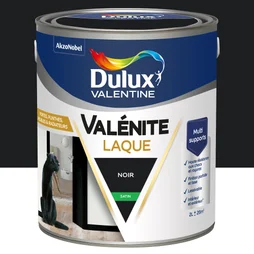 Peinture boiserie noir satin DULUX VALENTINE Valenite 2l