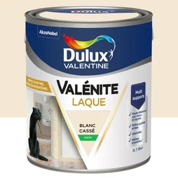 Peinture boiserie blanc casse satin DULUX VALENTINE Valenite 2l
