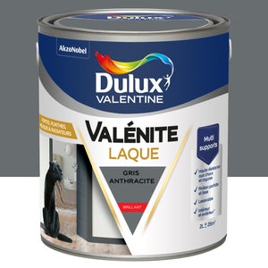 Peinture boiserie gris anthracite brillant DULUX VALENTINE Valenite 2l