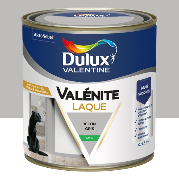 Peinture boiserie beton gris satin DULUX VALENTINE Valenite 0.5l