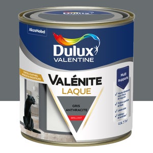 Peinture boiserie gris anthracite brillant DULUX VALENTINE Valenite 0.5l