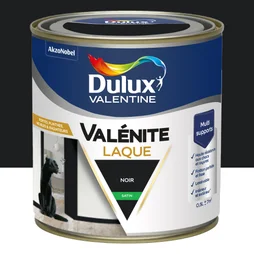 Peinture boiserie noir satin DULUX VALENTINE Valenite 0.5l