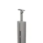 Poteau garde-corps aluminium gris pose à plat, Alya H.98.1 cm, ARTENS
