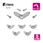 Kit accessoire pour angle garde-corps aluminum gris, Alya ARTENS