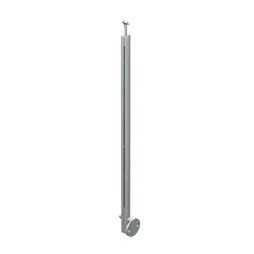 Poteau garde-corps aluminium gris pose latérale, Alya H.111 cm , ARTENS