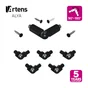 Kit accessoire d'angle pour garde-corps aluminium noir, Alya ARTENS