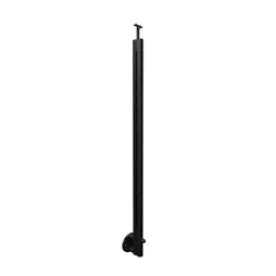 Poteau garde-corps aluminium noir pose latérale, Alya H.111 cm , ARTENS