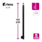 Poteau garde-corps aluminium noir pose latérale, Alya H.111 cm , ARTENS