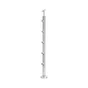 Poteau garde-corps Inox gris pose à plat Noxi, H.96 cm, ARTENS
