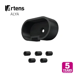 Support mural de départ pour balustrade aluminium noir, Alya ARTENS