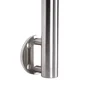 Poteau garde-corps Inox gris pose latérale Noxi, H.112 cm, ARTENS