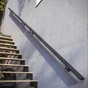 Main courante aluminium noir 2m + 2 supports, Alya ARTENS, en kit