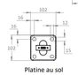 Main courante aluminium noir 2m + 2 supports, Alya ARTENS, en kit