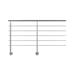 Garde-corps aluminium gris 2m pose latérale, Alya ARTENS, en kit