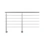 Garde-corps aluminium gris 2m pose latérale, Alya ARTENS, en kit