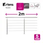 Garde-corps Inox gris 2m pose à plat, Noxi ARTENS, en kit