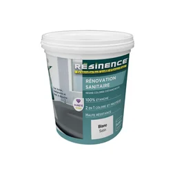 Résine colorée renov sanitaire RESINENCE, blanc satiné, 0.25 l
