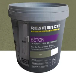 Enduit décoratif béton mur, sol carrelage RESINENCE, kaki, 4 kg