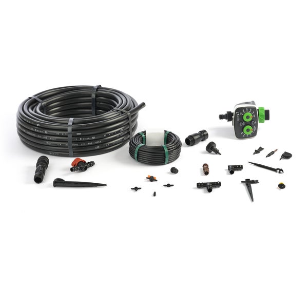 Kit goutte à goutte balcon + programmateur GEOLIA L.25 m Diam.14 mm