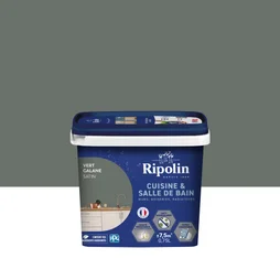 Peinture mur, RIPOLIN cuisine et bain, 0.75 litre, vert galane satin