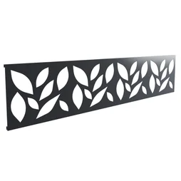 Décor aluminium à emboîter anthracite, H. 2.2 x l.176 x Ep. 22