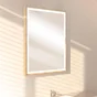 Miroir lumineux effet chêne l.60xH.75 cm Swann Tactile Anti-buée Variateur