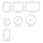 Miroir lumineux effet chêne l.60xH.75 cm Swann Tactile Anti-buée Variateur