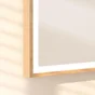 Miroir lumineux effet chêne l.90xH.75 cm Swann Tactile Anti-buée Variateur
