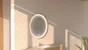 Miroir lumineux rond effet chêne Diam.75 cm Swann, Tactile, Anti-buée, Variateur