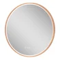 Miroir lumineux rond effet chêne Diam.75 cm Swann, Tactile, Anti-buée, Variateur