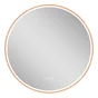 Miroir lumineux rond effet chêne Diam.75 cm Swann, Tactile, Anti-buée, Variateur