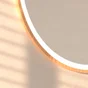 Miroir lumineux rond effet chêne Diam.75 cm Swann, Tactile, Anti-buée, Variateur