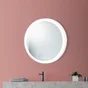 Miroir lumineux rond blanc Diam.60 cm Swann, Tactile, Anti-buée, Variateur