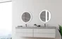 Miroir lumineux rond blanc Diam.60 cm Swann, Tactile, Anti-buée, Variateur