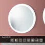Miroir lumineux rond blanc Diam.90 cm Swann, Tactile, Anti-buée, Variateur