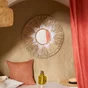 Miroir SOLEIA rond diam.70cm rotin naturel blanc INSPIRE